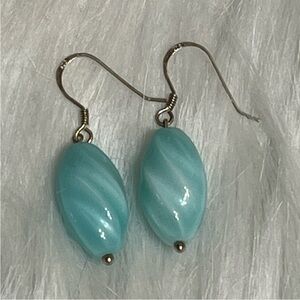 Sterling Sky Blue Twist Earrings